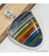 Bijou Pendentif Surfite Snowboard semi-oval Bijoux en Fordite Agate de Détroit CWA56.3