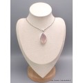 Pendentif Quartz rose facetté marquise qualité AAA Bijoux en Quartz Rose CWA59