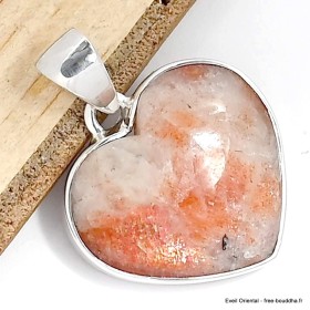 Pendentif Coeur véritable Pierre du Soleil Bijoux en Pierre du Soleil CWA60.4