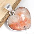 Pendentif Coeur véritable Pierre du Soleil Bijoux en Pierre du Soleil CWA60.4