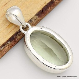 Pendentif pierre Améthyste verte oval serti clos Pendentifs pierres naturelles CWA61.5