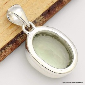 Pendentif en pierre Améthyste verte oval serti clos Pendentifs pierres naturelles CWA61.6