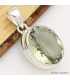Pendentif en pierre Améthyste verte oval serti clos Pendentifs pierres naturelles CWA61.6