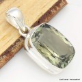 Améthyste verte prasiolite pendentif facetté Pendentifs pierres naturelles CWA61.7