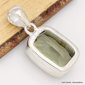 Améthyste verte prasiolite pendentif facetté Bijoux en Améthyste verte CWA61.7