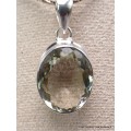 Pendentif pierre Améthyste verte oval serti clos Pendentifs pierres naturelles CWA61.5