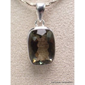 Améthyste verte prasiolite pendentif facetté Bijoux en Améthyste verte CWA61.7