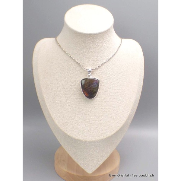 Pendentif Labradorite violette semi-oval Grade AAA Bijoux en Labradorite Violette CWA62.1