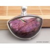 Pendentif Labradorite violette semi-rond Grade AAA Bijoux en Labradorite CWA62.3