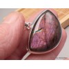 Pendentif Labradorite violette semi-rond Grade AAA Bijoux en Labradorite CWA62.3
