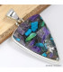 Pendentif en Charoite sur Chrysocolle (composite) Pendentifs pierres naturelles CWA63