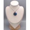 Pendentif rond en Charoite sur Chrysocolle (composite) Bijoux en Charoite CWA63.3