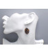 Boucles d'oreilles Chiastolite Andalousite ovales Bijoux en Chiastolite PAC25.2