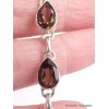 Bracelet argent Quartz fumé pierres gouttes Bijoux en Quartz Fumé CWA68.1