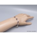 Bracelet argent Quartz fumé pierres Losange Bijoux en Quartz Fumé CWA68.2