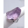 Bague argent en Quartz Lavande taille 53 - Bijoux en Quartz Lavande