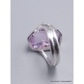 Bague argent en Quartz Lavande taille 53 Bijoux en Quartz Lavande CWA69.2