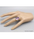 Bague argent en Quartz Lavande taille 53 Bijoux en Quartz Lavande CWA69.2