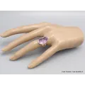 Bague argent en Quartz Lavande taille 53 - Bijoux en Quartz Lavande
