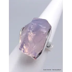 Bague bijou argent en Quartz Lavande taille 54 - Bijoux en Quartz Lavande