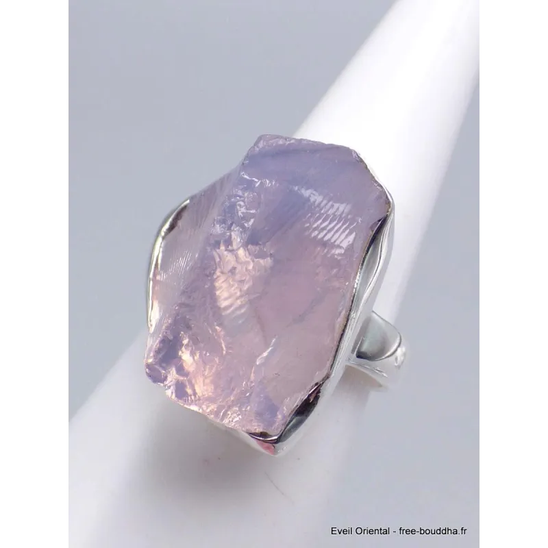 Bague bijou argent en Quartz Lavande taille 54 - Bijoux en Quartz Lavande