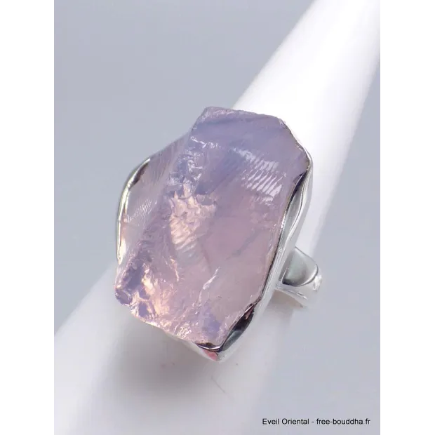 Bague bijou argent en Quartz Lavande taille 54 - Bijoux en Quartz Lavande