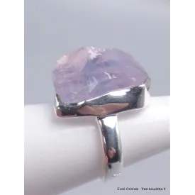 Bague bijou argent en Quartz Lavande taille 54 - Bijoux en Quartz Lavande