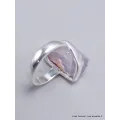 Bague bijou argent en Quartz Lavande taille 54 - Bijoux en Quartz Lavande