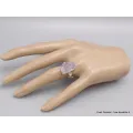 Bague bijou argent en Quartz Lavande taille 54 - Bijoux en Quartz Lavande