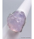 Grosse Bague argent en Quartz Lavande brut taille 59 Bijoux en Quartz Lavande CWA69.5