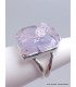 Grosse Bague argent en Quartz Lavande brut taille 59 Bijoux en Quartz Lavande CWA69.5