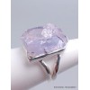 Grosse Bague argent en Quartz Lavande brut taille 59 Bijoux en Quartz Lavande CWA69.5