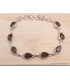 Bracelet argent Quartz fumé pierres gouttes Bijoux en Quartz Fumé CWA68.1