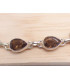 Bracelet argent Quartz fumé pierres gouttes Bijoux en Quartz Fumé CWA68.1