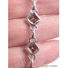 Bracelet argent Quartz fumé pierres Losange Bijoux en Quartz Fumé CWA68.2