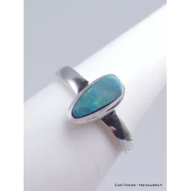 Bijou Bague argent Opale australienne taille 51 - Bijoux en Opale Australienne
