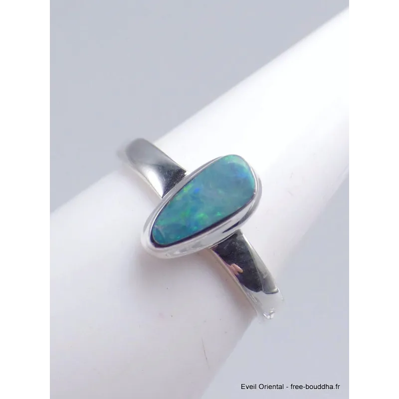Bijou Bague argent Opale australienne taille 51 - Bijoux en Opale Australienne