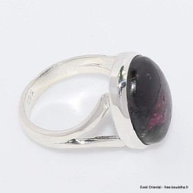 Bague en pierre Eudialyte ovale taille 59 Bijoux en Eudialyte CWA71.5