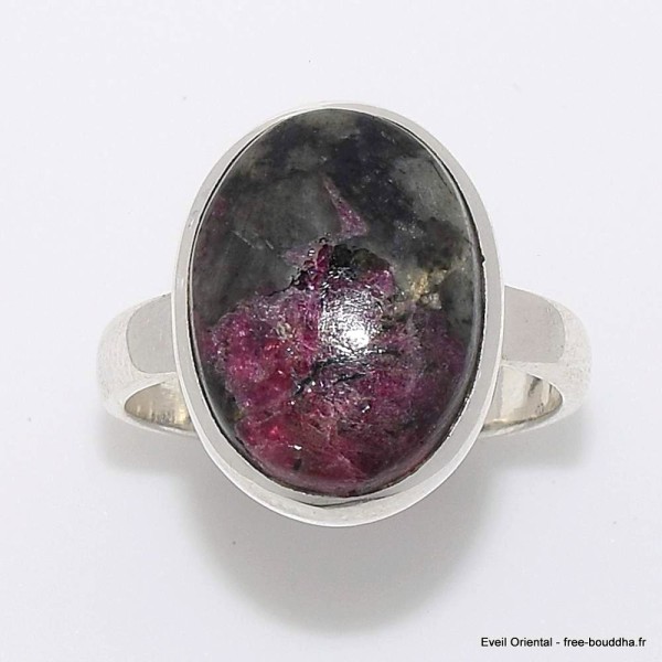 Bague en pierre Eudialyte ovale taille 59 Bijoux en Eudialyte CWA71.5