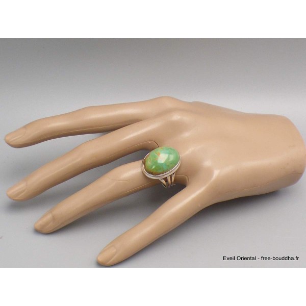 Bague Turquoise n° 8 trois anneaux taille 59 Bagues pierres naturelles YM31.5