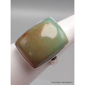 Bijou Bague Turquoise n° 8 rectangulaire taille 59 Bagues pierres naturelles YM31.6