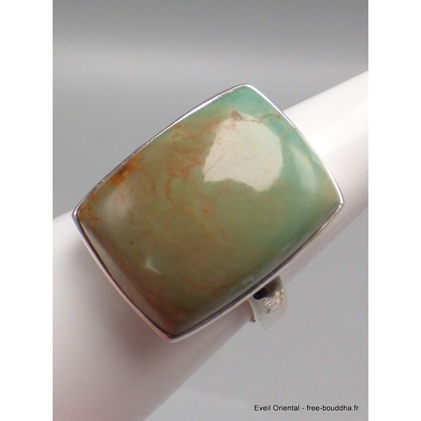 Bijou Bague Turquoise n° 8 rectangulaire taille 59 Bagues pierres naturelles YM31.6