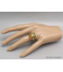 Bijou Bague Turquoise n° 8 rectangulaire taille 56 Bagues pierres naturelles YM31.7