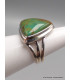 Bague authentique turquoise américaine triangulaire taille 52 Bagues pierres naturelles YM31.11