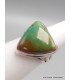 Bague authentique turquoise américaine triangulaire taille 52 Bagues pierres naturelles YM31.11