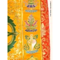 Nappe tibétaine pour autel bouddhiste en soie - Tenture murale bouddhiste, nappe