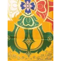 Nappe tibétaine pour autel bouddhiste en soie - Tenture murale bouddhiste, nappe