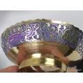 Bols d'offrandes laiton émaillé mauve 10 cm - Bols d'offrandes bouddhistes