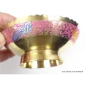 Bols d'offrandes laiton émaillé fuschia 10 cm - Bols d'offrandes bouddhistes