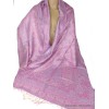 Pashmina en soie authentique parme bleu Tous les pashminas CSS6